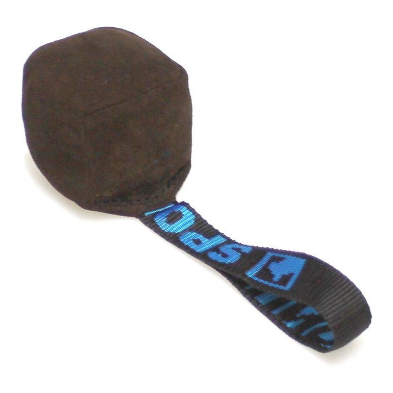 Pelota cuadrada pequeña de cuero con correa