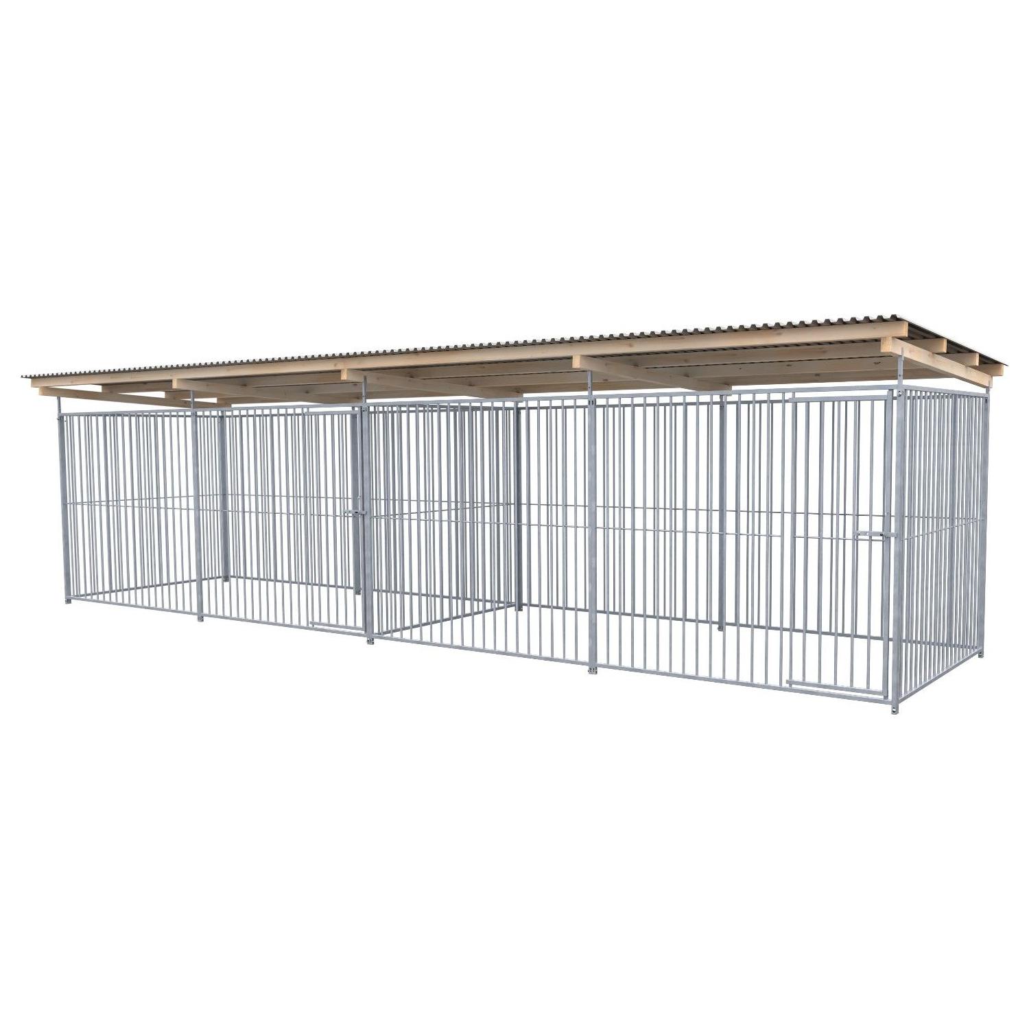 Perrera doble para perros | Barrotes o Malla