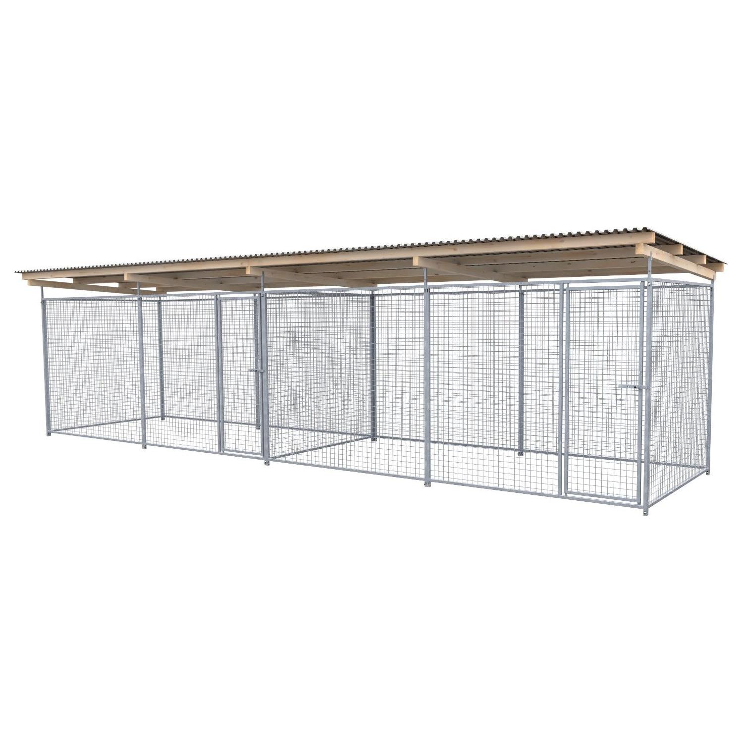 Perrera doble para perros | Barrotes o Malla