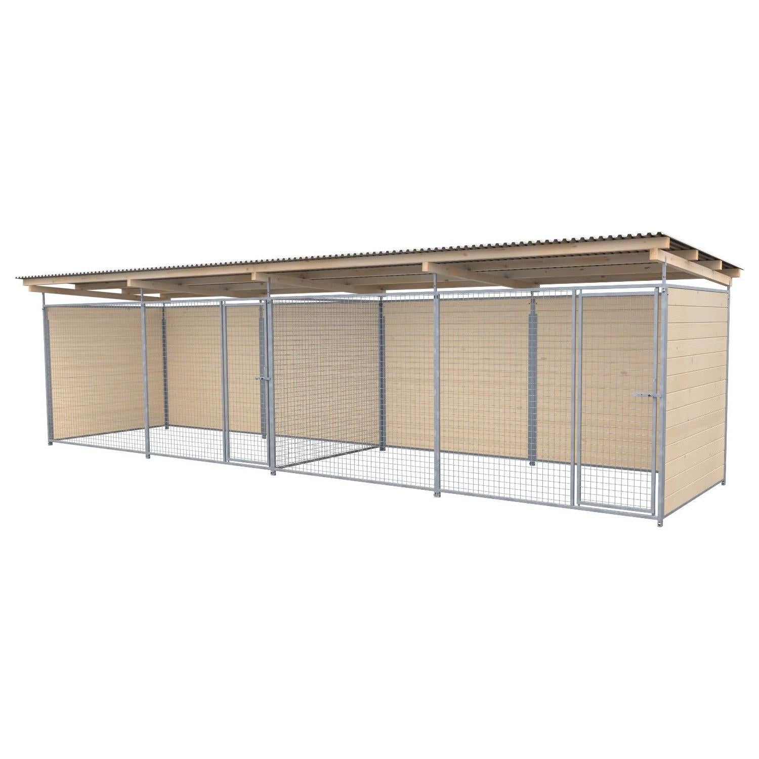 Perrera doble para perros | Barrotes o Malla