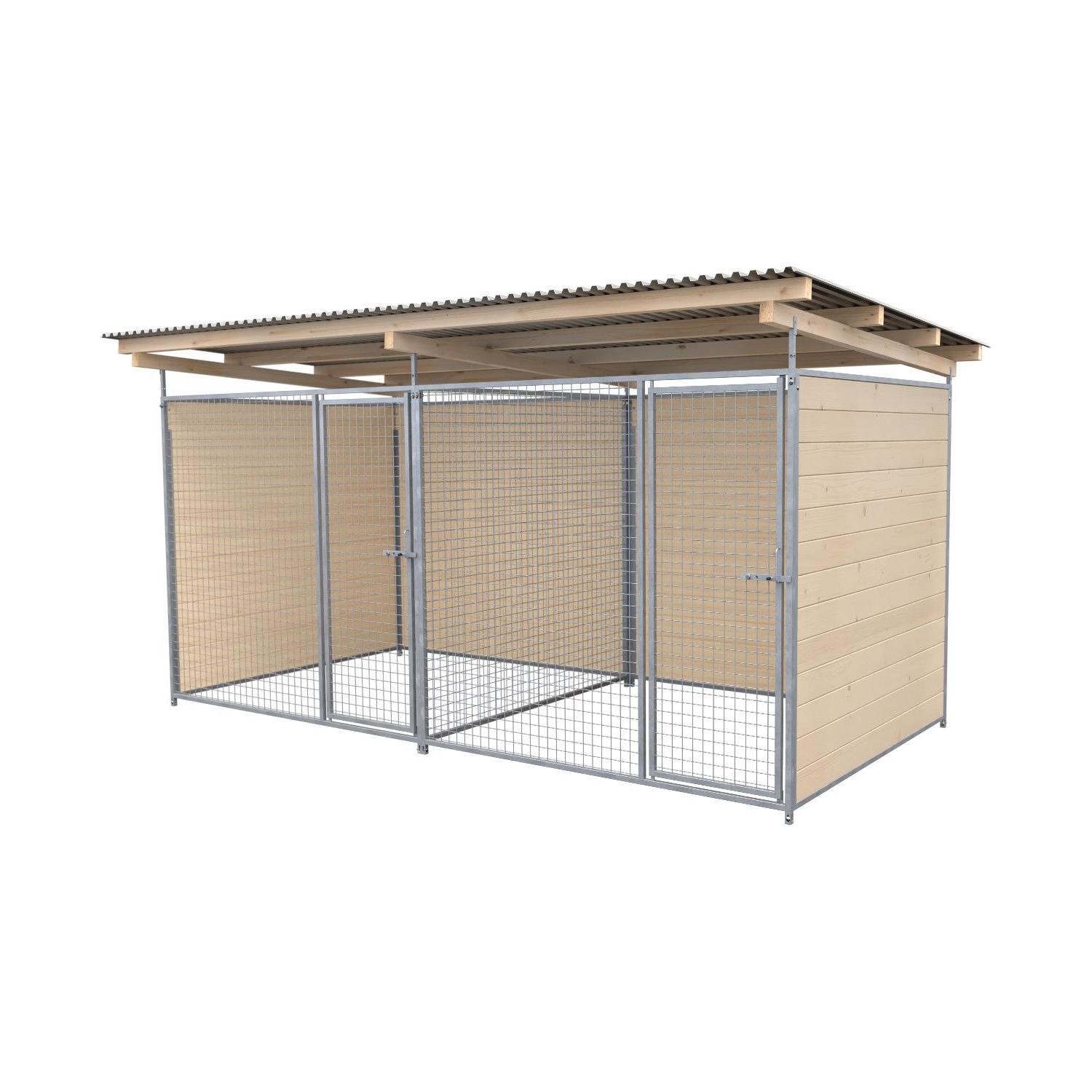 Perrera doble para perros | Barrotes o Malla