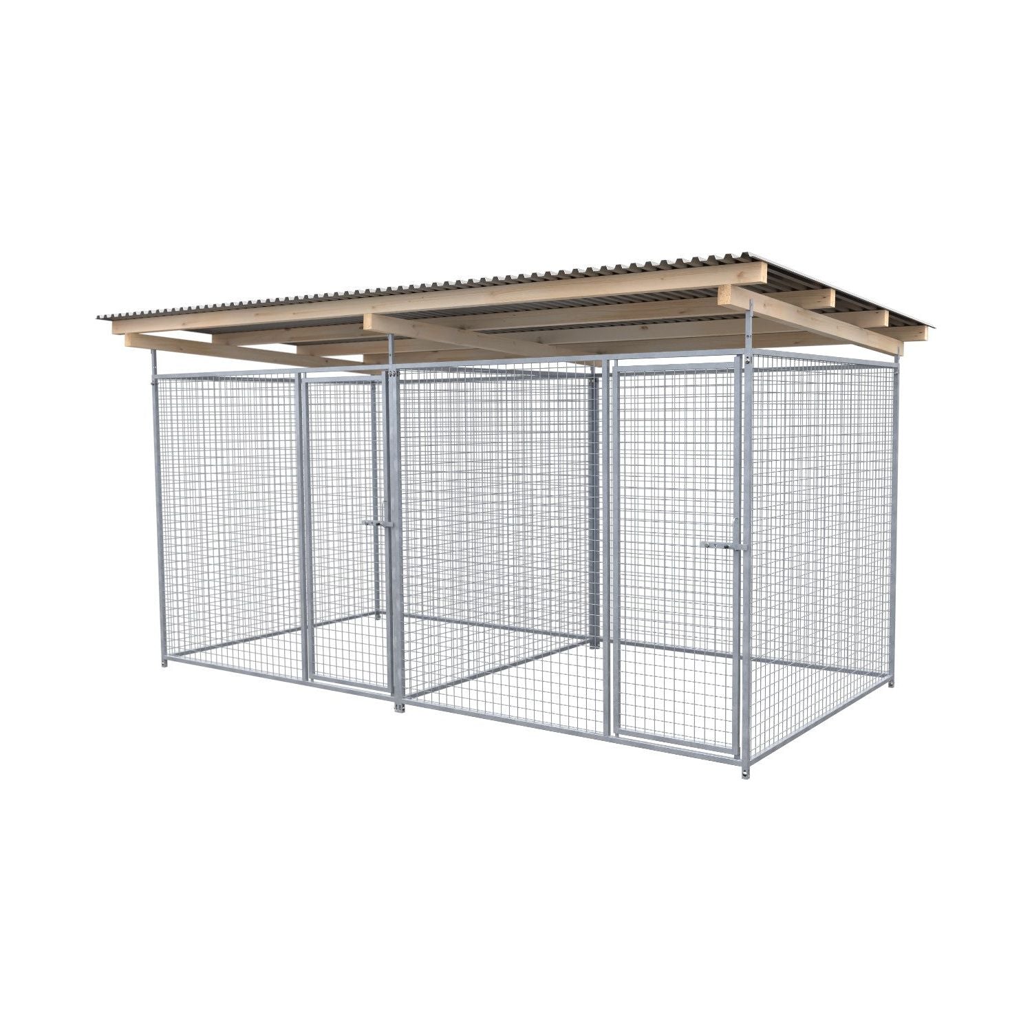 Perrera doble para perros | Barrotes o Malla