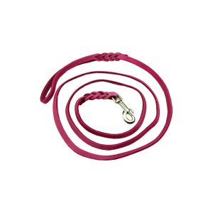 Leash, "Fettleder" pink, 100cm