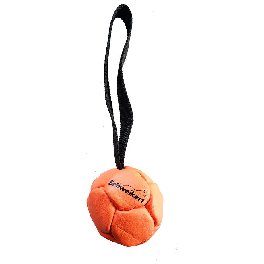 Leatherball with handle, orange 8cm, Air