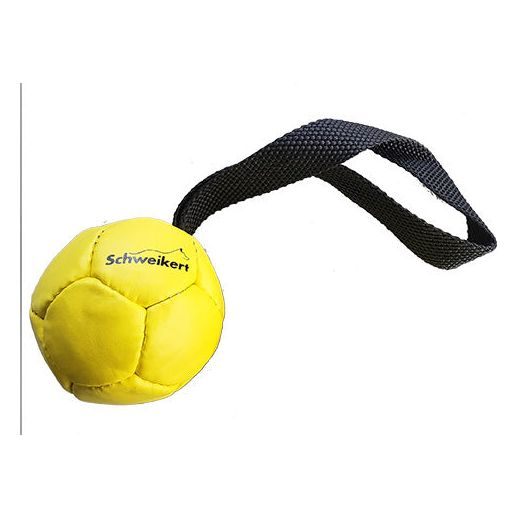 Pelota de Piel con cuerda Rellena de Silicona 8cm