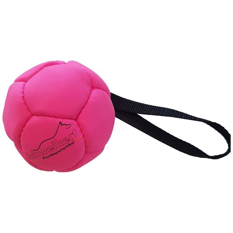 Pelota de Piel con cuerda Rellena de Silicona 8cm