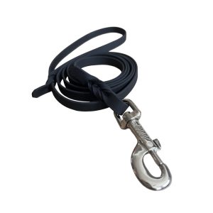 Correa Negra de Biothane® Con Asa 12mm