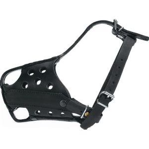 Bozal de Impacto Cabina Scorpion – Bozal de Cuero con Protección de Nariz para Perros de Trabajo K9