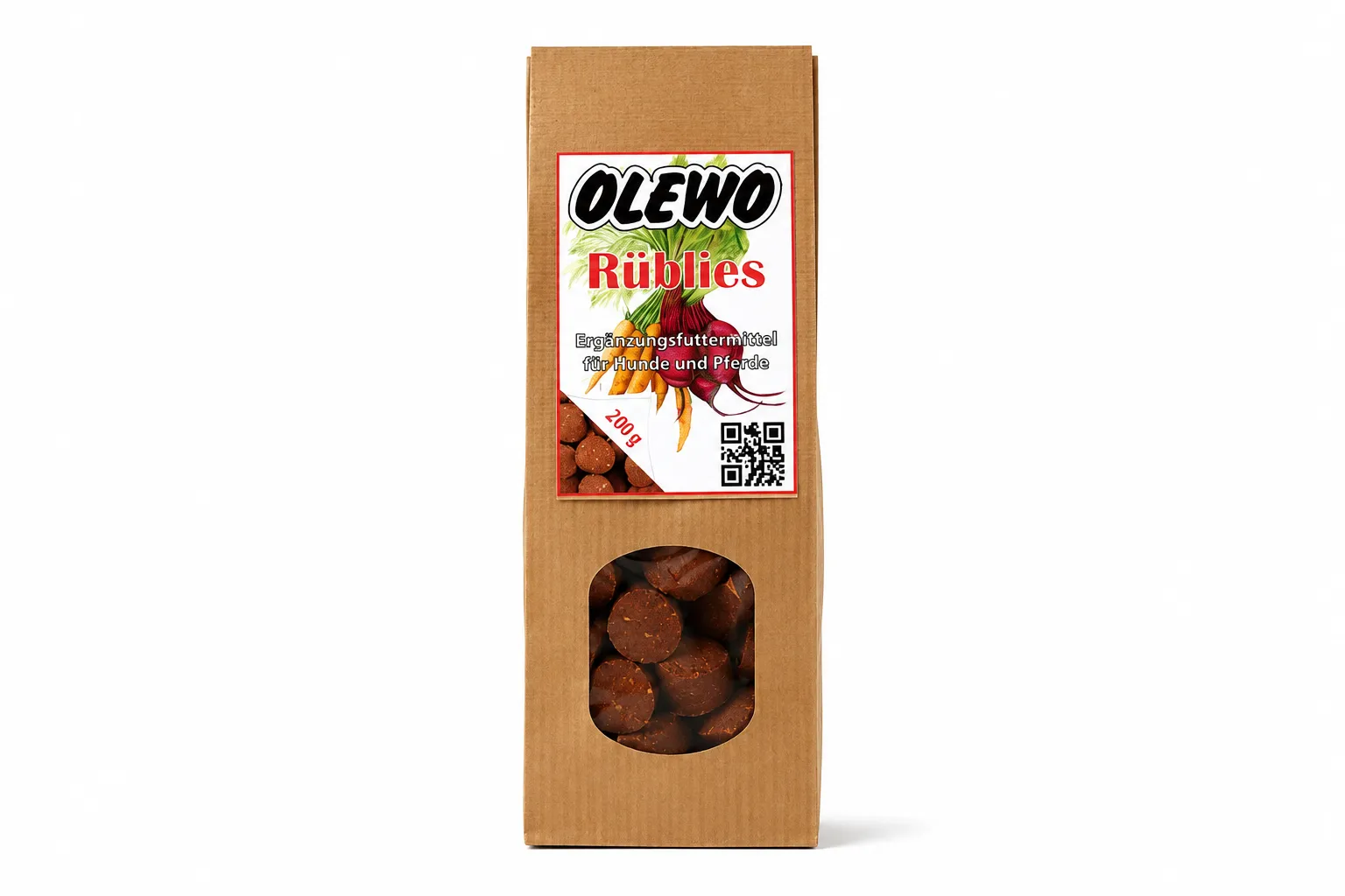 Olewo Rüblies Snack de Zanahoria y Remolacha para Perros 200gr