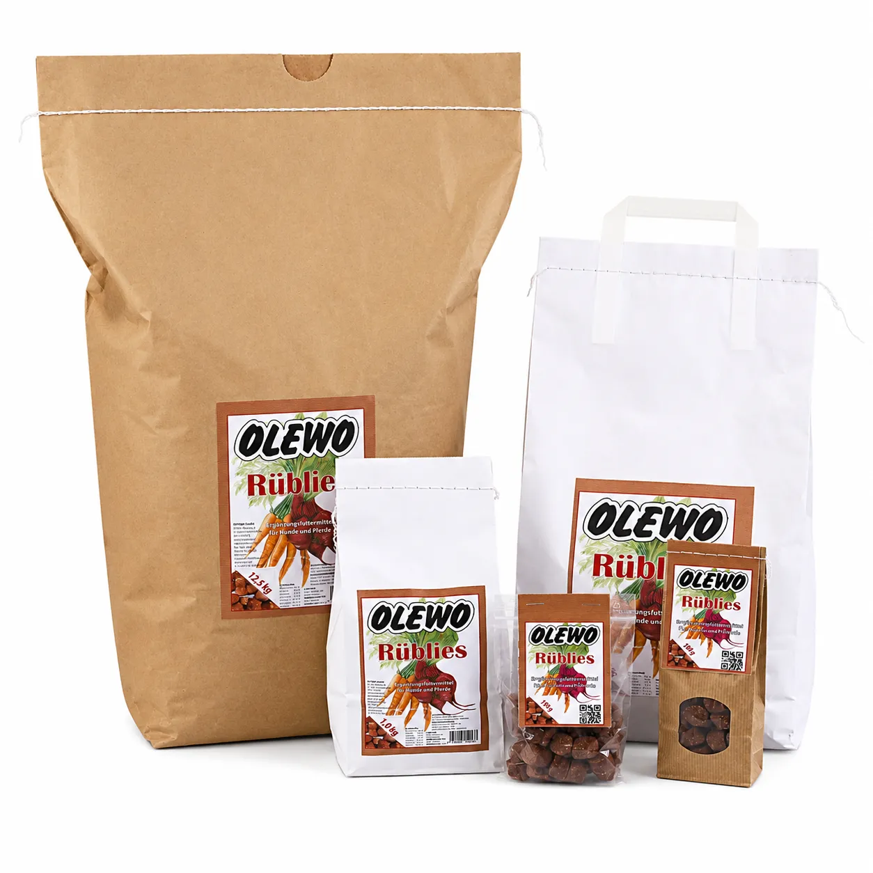 Olewo Rüblies Snack de Zanahoria y Remolacha para Perros