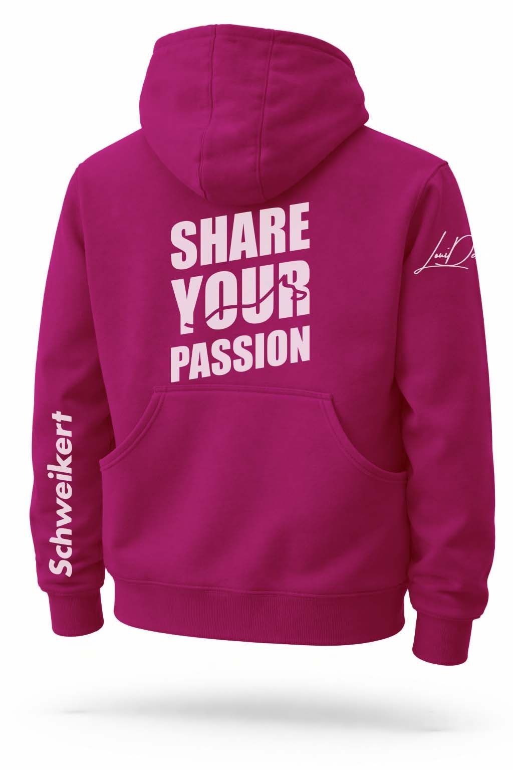 Sudadera Share rosa Schweikert con estampado Share your passion
